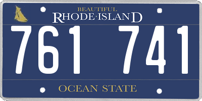 RI license plate 761741