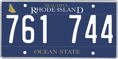 RI license plate 761744