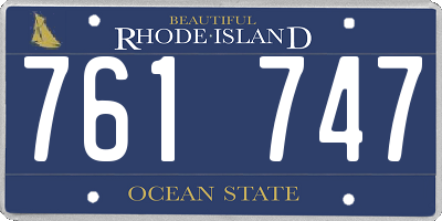 RI license plate 761747