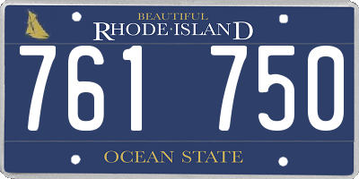 RI license plate 761750