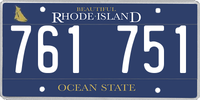 RI license plate 761751