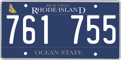 RI license plate 761755