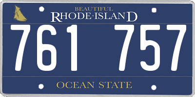 RI license plate 761757