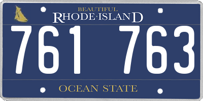 RI license plate 761763