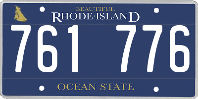 RI license plate 761776