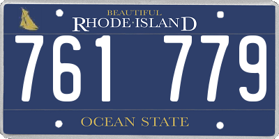 RI license plate 761779