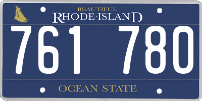 RI license plate 761780