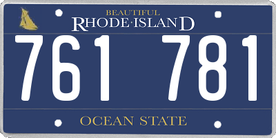 RI license plate 761781