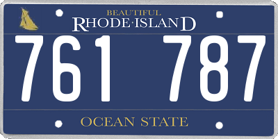 RI license plate 761787