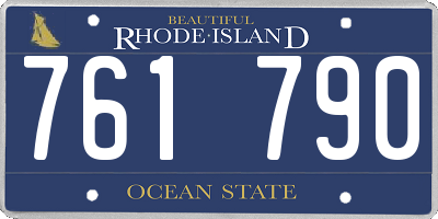 RI license plate 761790