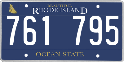 RI license plate 761795