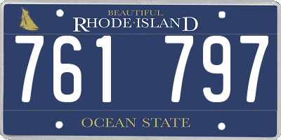 RI license plate 761797