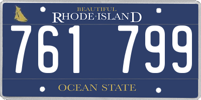 RI license plate 761799