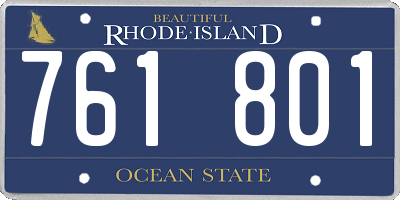 RI license plate 761801