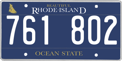 RI license plate 761802