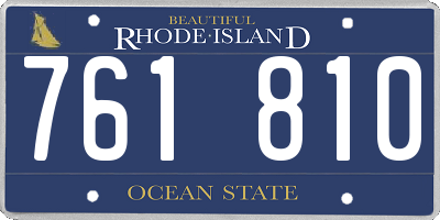 RI license plate 761810