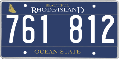 RI license plate 761812