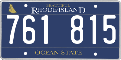 RI license plate 761815