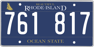 RI license plate 761817