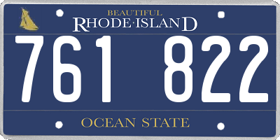 RI license plate 761822