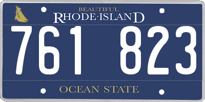 RI license plate 761823