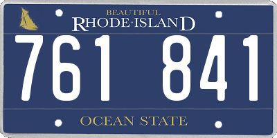 RI license plate 761841