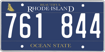 RI license plate 761844