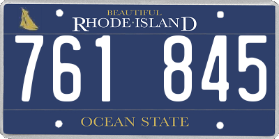 RI license plate 761845