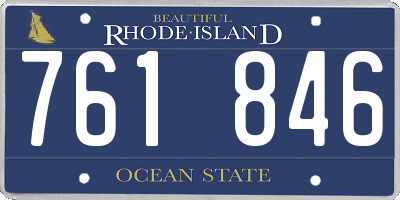 RI license plate 761846