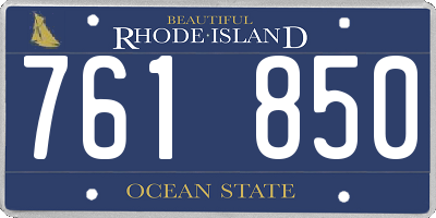 RI license plate 761850
