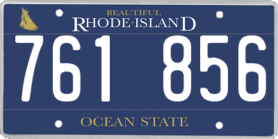 RI license plate 761856