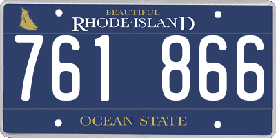 RI license plate 761866