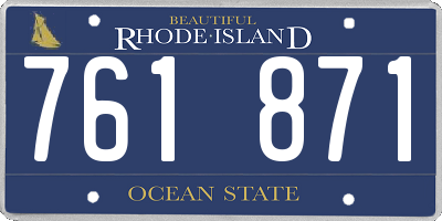 RI license plate 761871