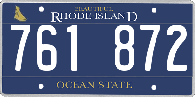 RI license plate 761872