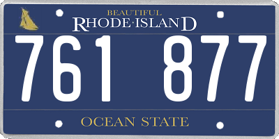RI license plate 761877