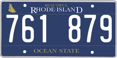 RI license plate 761879