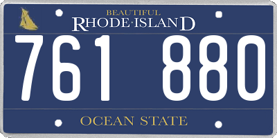 RI license plate 761880
