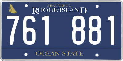 RI license plate 761881