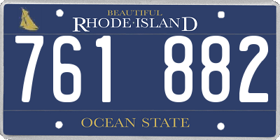 RI license plate 761882