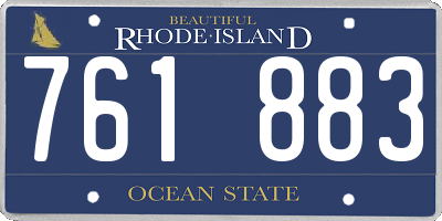RI license plate 761883