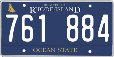 RI license plate 761884