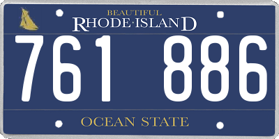 RI license plate 761886