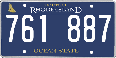 RI license plate 761887