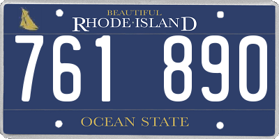 RI license plate 761890