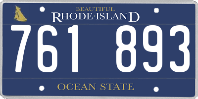 RI license plate 761893