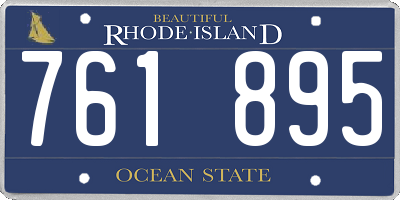 RI license plate 761895