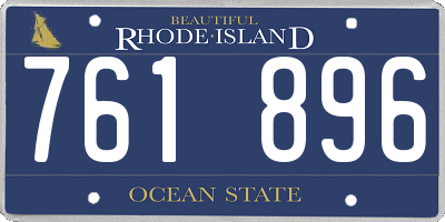 RI license plate 761896