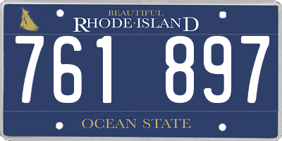 RI license plate 761897