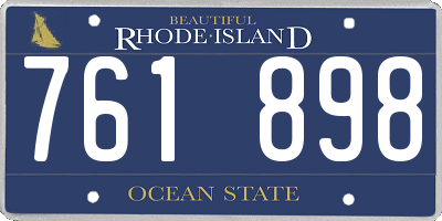 RI license plate 761898
