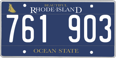 RI license plate 761903